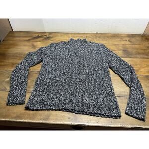 Ralph Lauren Fisherman Sweater Wool Blend Marled Knit Medium